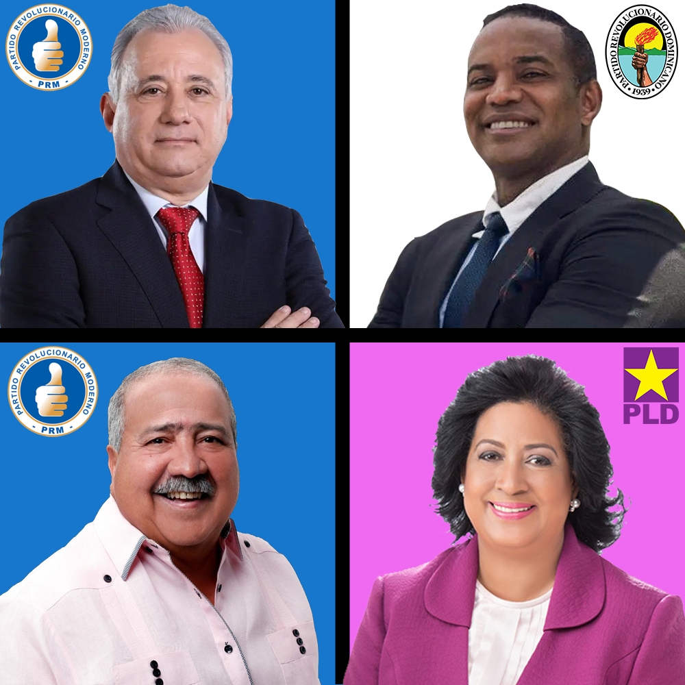 Estos sn los aspirantees a la senaduría por la provincia Santo Domingo, en elecciones del 2024