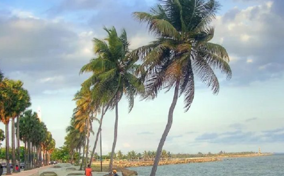 La avenida George Washington en el Malecón de Santo Domingo (Foto Extterna)