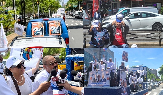 PRD y sus diputados cierran campaña en NY con cientos de vehículos Polanco el más vitoreado