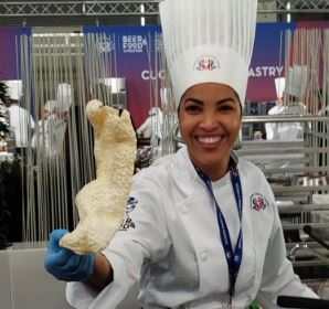 Dominicana Joayda Herrera gana plata en competencia de world chef en Italia
