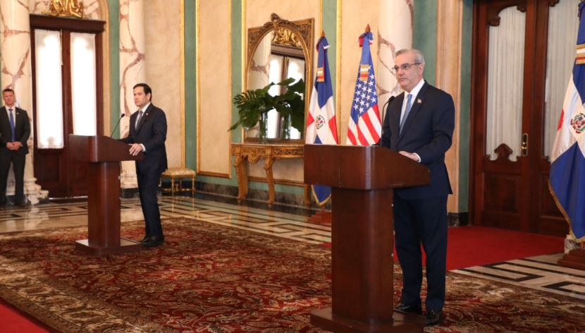 Presidente Luis Abinader y el secretario de Estado de EEUU Marco Rubio