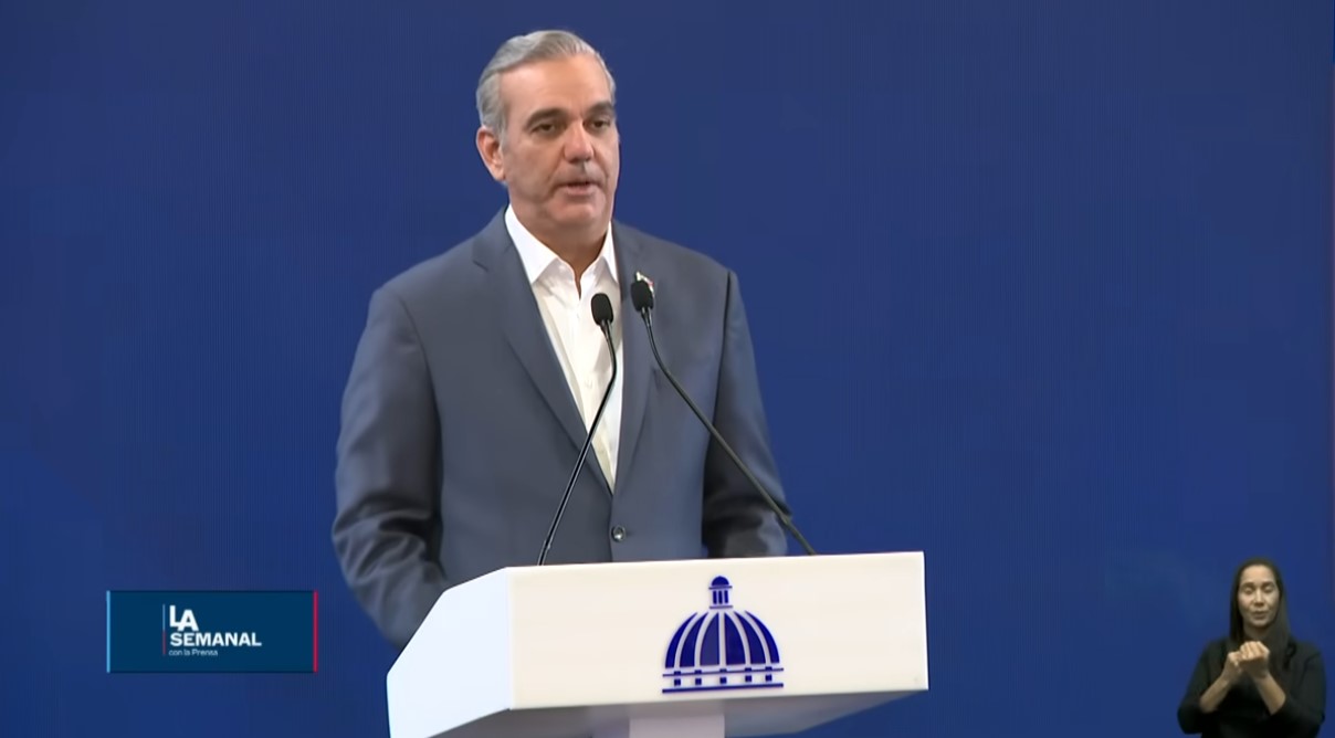 Presidente Luís Abinader durante La Semanal. FOTO DE ARCHIVO.