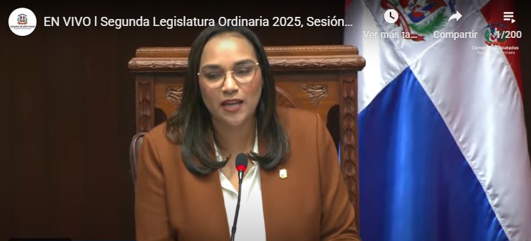 Dharuelly Leany
D´Aza Caraballo, presidenta en función Cámara de Diputados