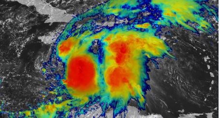 Imagen satelital de tormenta Melessa