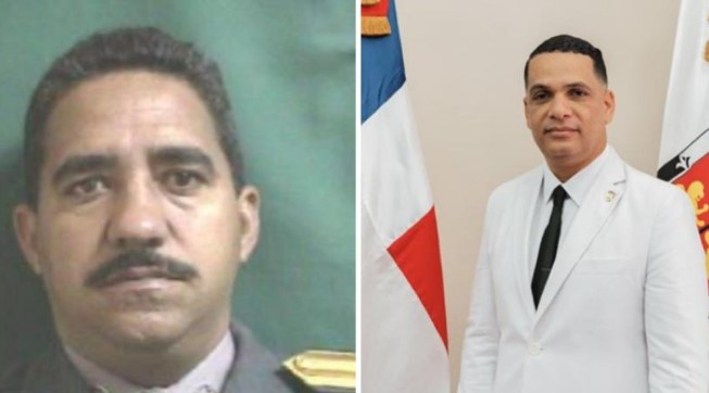 El regidor por el Distrito Nacional, Edickson Herrera Silvestre, electo por el Partido Revolucionario Moderno (PRM), y el general retirado de la Policía, William Durán Jerez