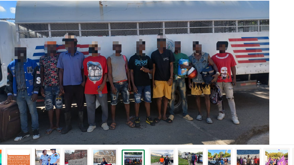 Haitianos detenidos por miembros de Migración