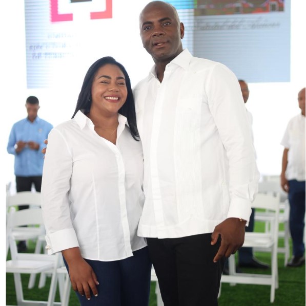 La diputada Leivy Bautista y su esposo, el empresario Jean Claude (Lugel Gasile Guelie)