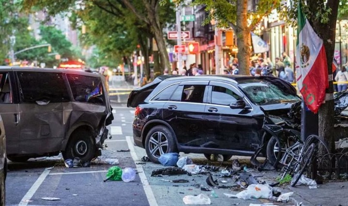 Presuntamente es dominicano hispano provocó dos muertes y tres heridos en Alto Manhattan venía conduciendo borracho