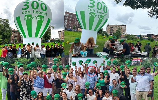 300 con Leonel deslumbra con globo en parque de El Bronx