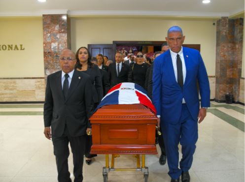 Presidente de la Càmara de Diputados Alfredo Pacheco y Jesùs Vasquez Martinez, c`+onsul dominicano en Nueva York