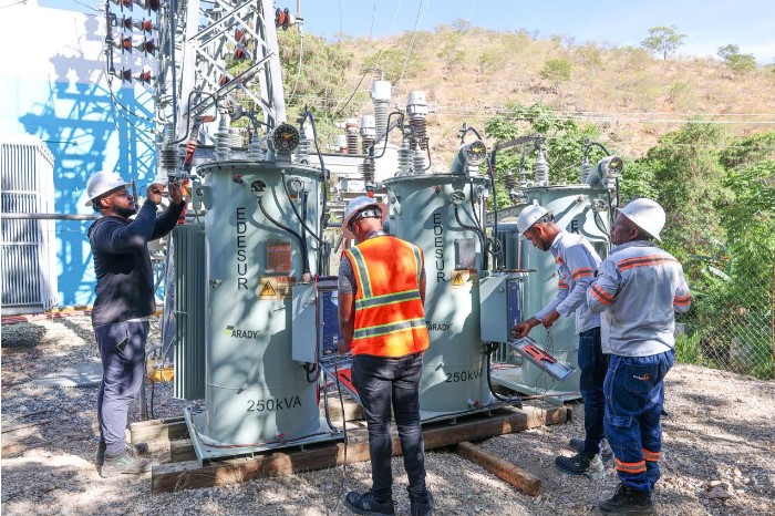 Edesur, ETED y EGEHID desarrollan operativo para fortalecer circuitos, subestaciones y transformador de potencia en Neiba