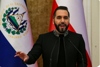 El presidente de El Salvador, Nayib Bukele.