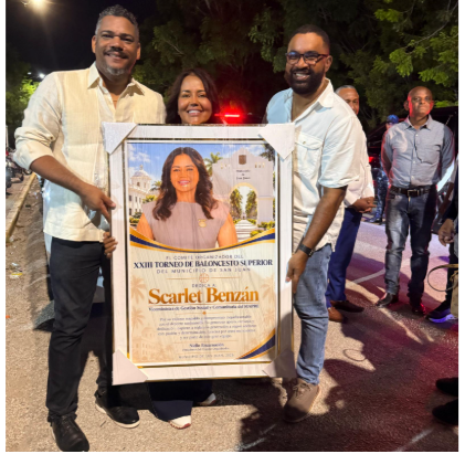 Comité Organizador del Torneo de Baloncesto Superior de San Juan dedica su XXIII edición 2026 a Scarlett Benzán por su respaldo al deporte y las iniciativas sociales de la provincia