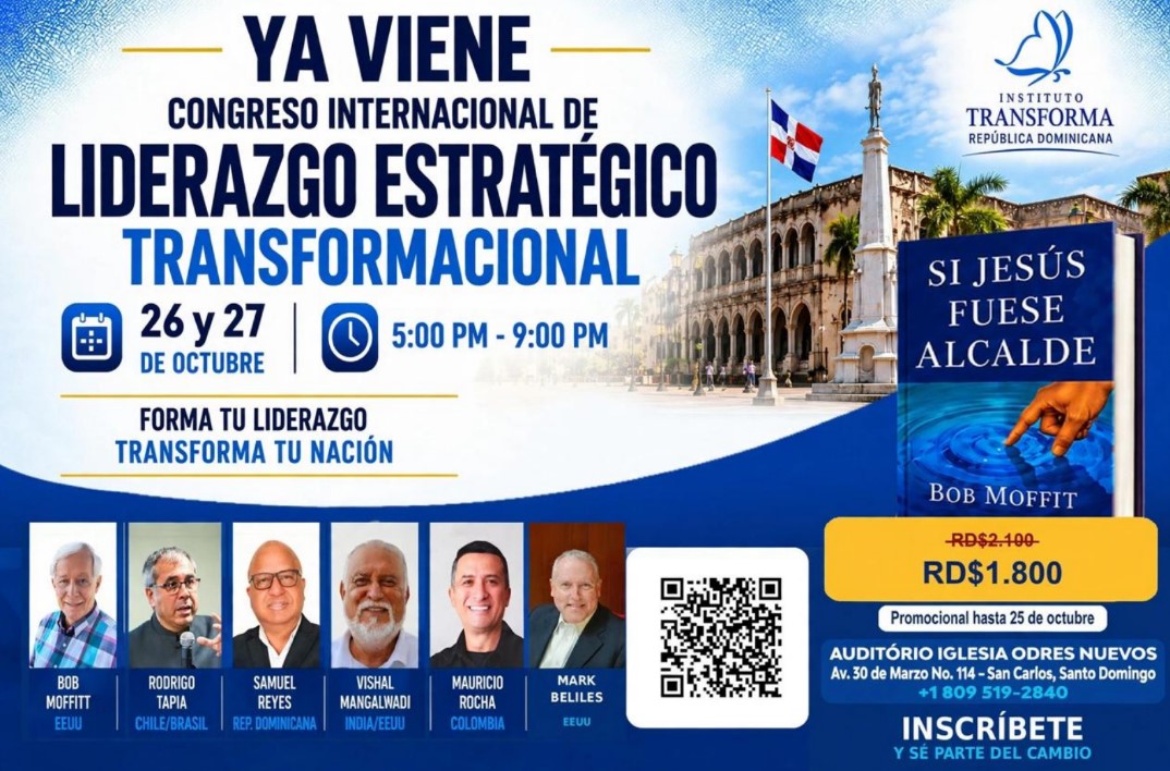 Líderes cristianos internacionales se reunirán en el país para impulsar el liderazgo de servicio y la transformación social